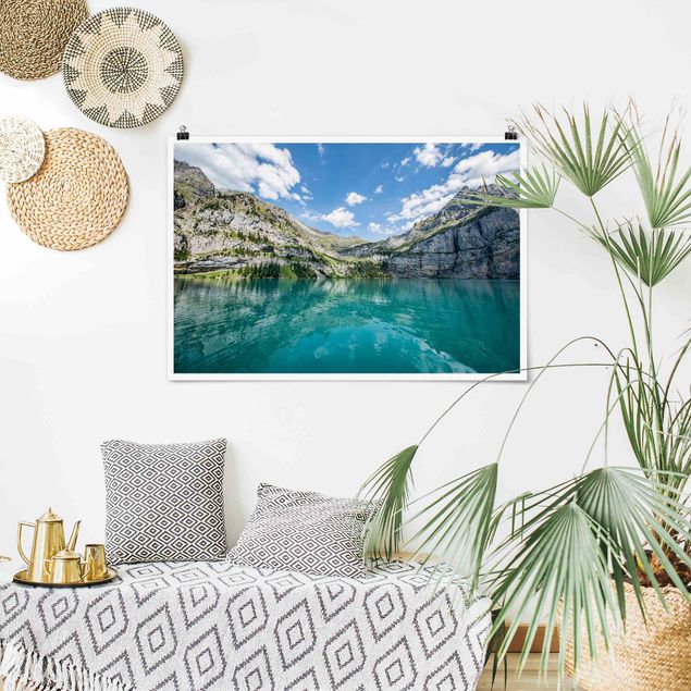 Poster Skylines Traumhafter Bergsee