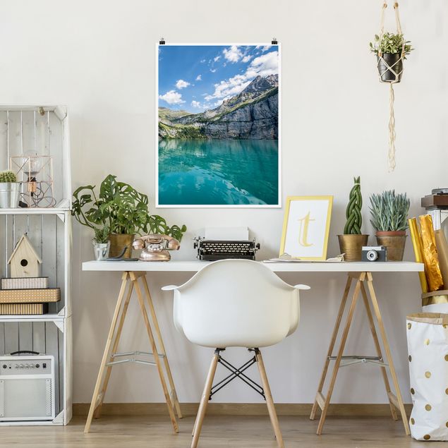 Poster Skyline Traumhafter Bergsee