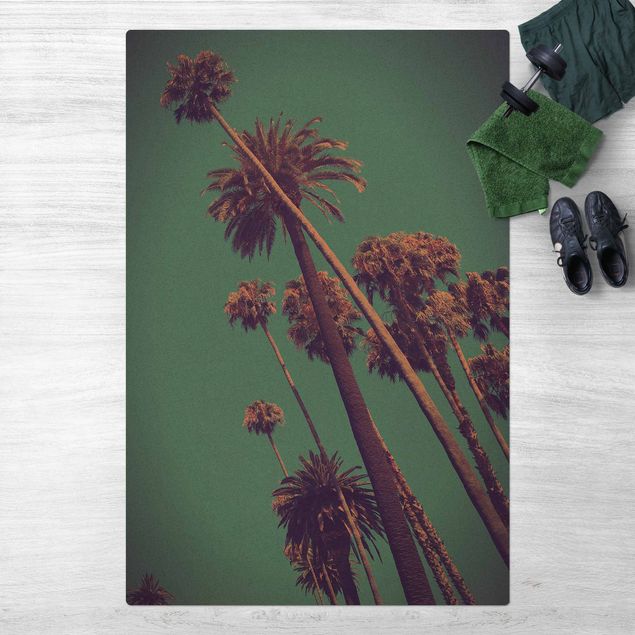 Moderne Teppiche Tropische Pflanzen Palmen und Himmel