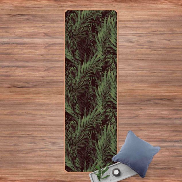 grosser Teppich Tropisches Unterholz Grün