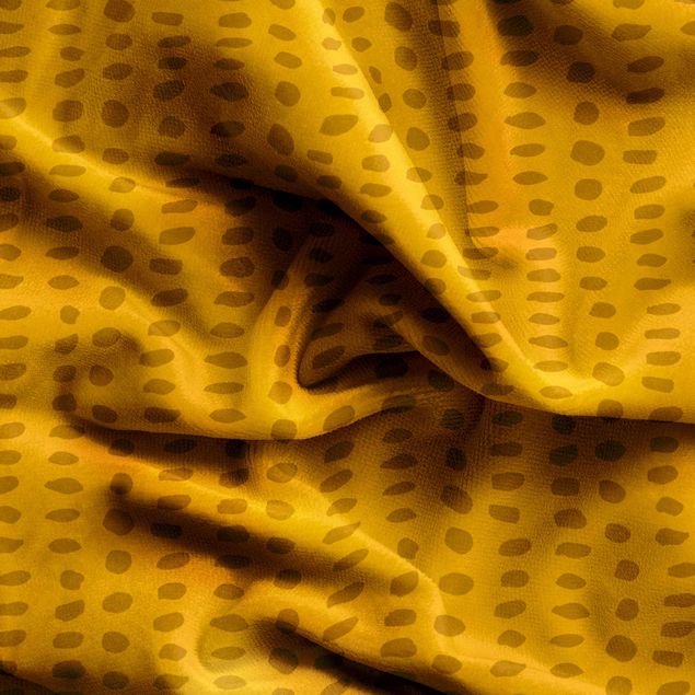 Blickdichte Vorhänge Ungleiche Punkte Muster - Warmes Gelb