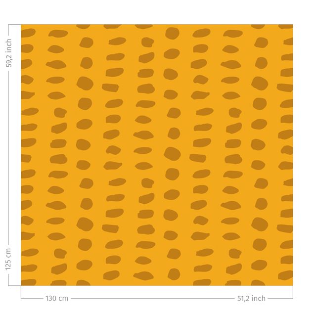 Verdunkelungsvorhänge Ungleiche Punkte Muster - Warmes Gelb
