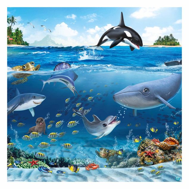 Vliestapete Animal Club International - Unterwasserwelt mit Tieren