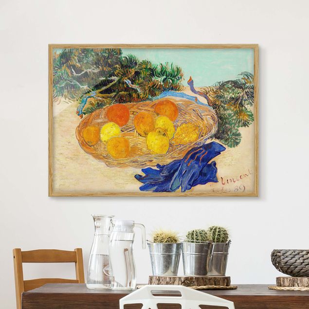 Moderne Bilder mit Rahmen Van Gogh - Stillleben mit Orangen