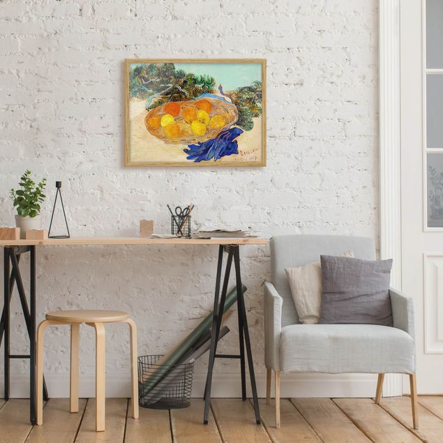 Wandbilder mit Rahmen Van Gogh - Stillleben mit Orangen