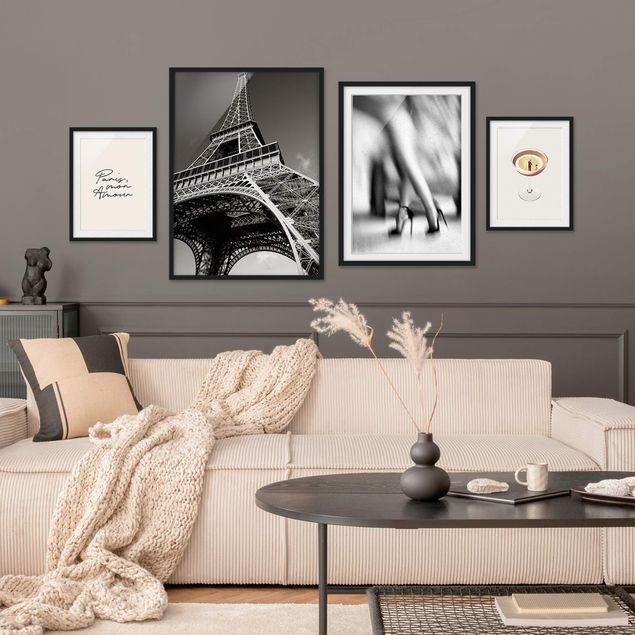Moderne Bilder mit Rahmen Verliebt in Paris