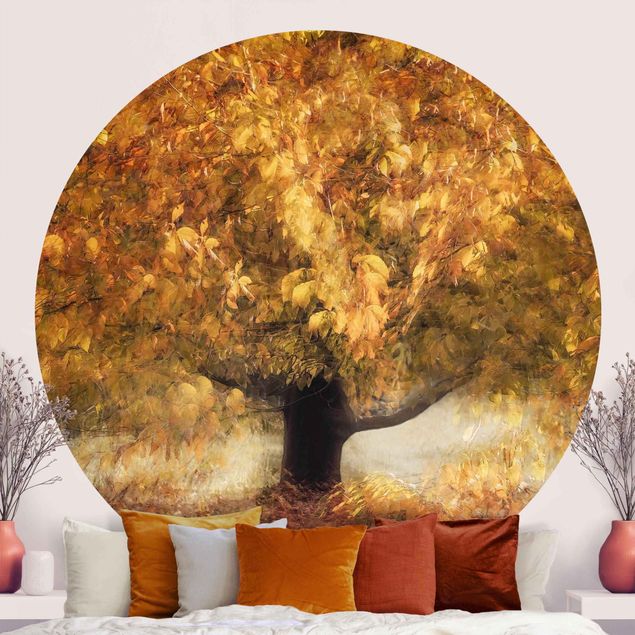 Design Tapeten Verträumter Baum im Herbst