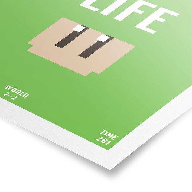 Poster kaufen Videospiel Spruch Get A Life in Grün
