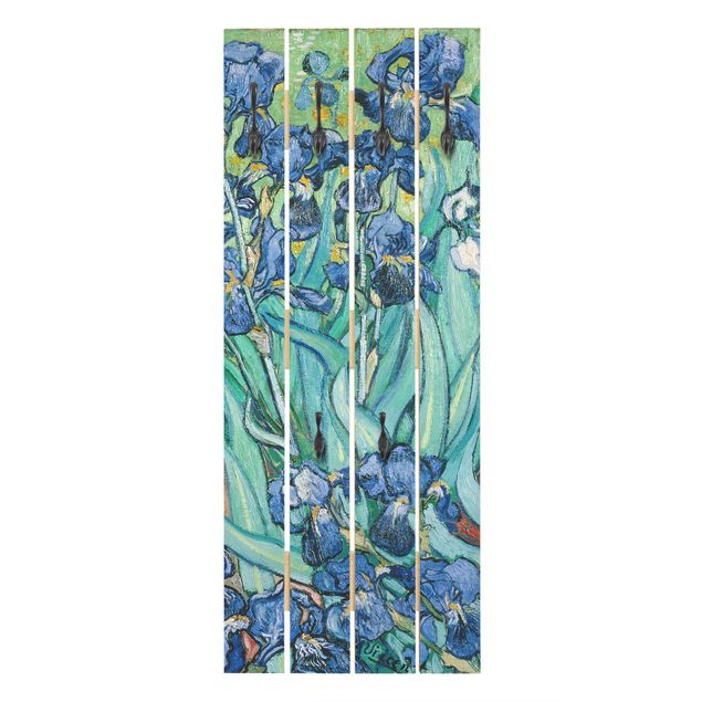 Wandgarderobe Holzpalette - Vincent van Gogh - Iris