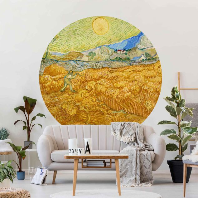 Landschaft Tapete Vincent van Gogh - Kornfeld mit Schnitter