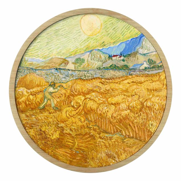 Natur Bilder mit Rahmen Vincent van Gogh - Kornfeld mit Schnitter