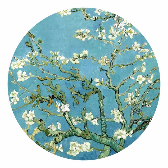 Runde Tapete selbstklebend - Vincent van Gogh - Mandelblüte