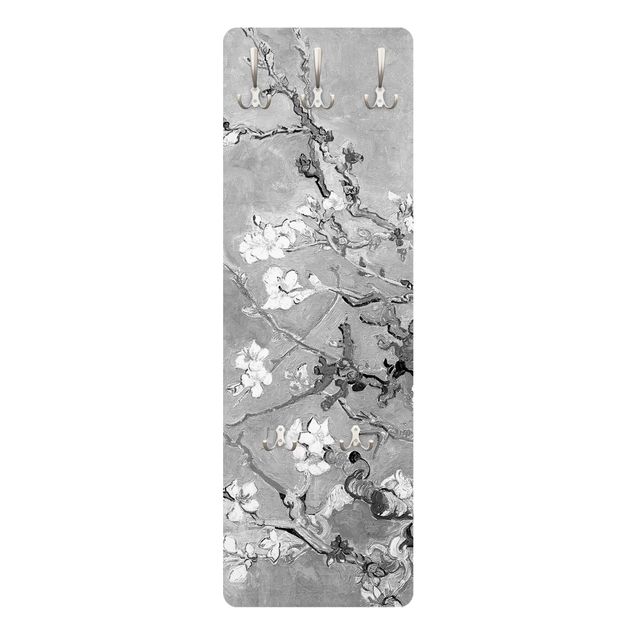 Garderobe - Vincent van Gogh - Mandelblüte Schwarz-Weiß