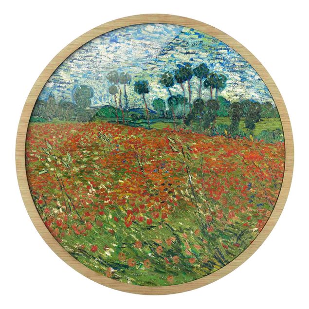 Moderne Bilder mit Rahmen Vincent van Gogh - Mohnfeld