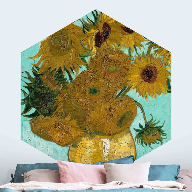 Fototapete Sonnenblumen Vincent van Gogh - Vase mit Sonnenblumen