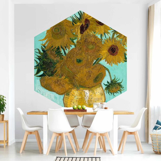 Design Tapeten Vincent van Gogh - Vase mit Sonnenblumen