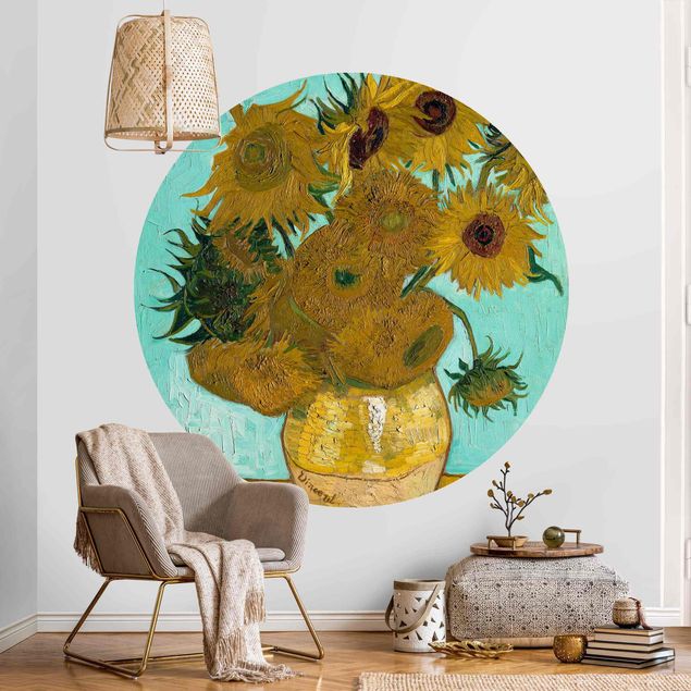 Sonnenblumen Tapete Vincent van Gogh - Vase mit Sonnenblumen