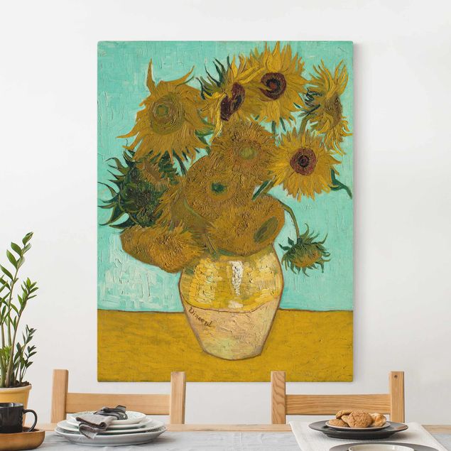 Impressionistische Bilder Vincent van Gogh - Vase mit Sonnenblumen