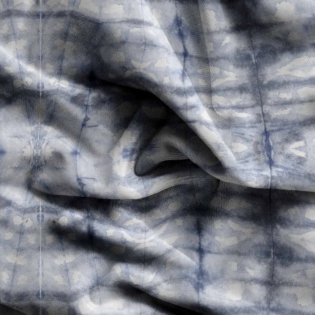 Vorhänge blickdicht Vintage Batik - Blau