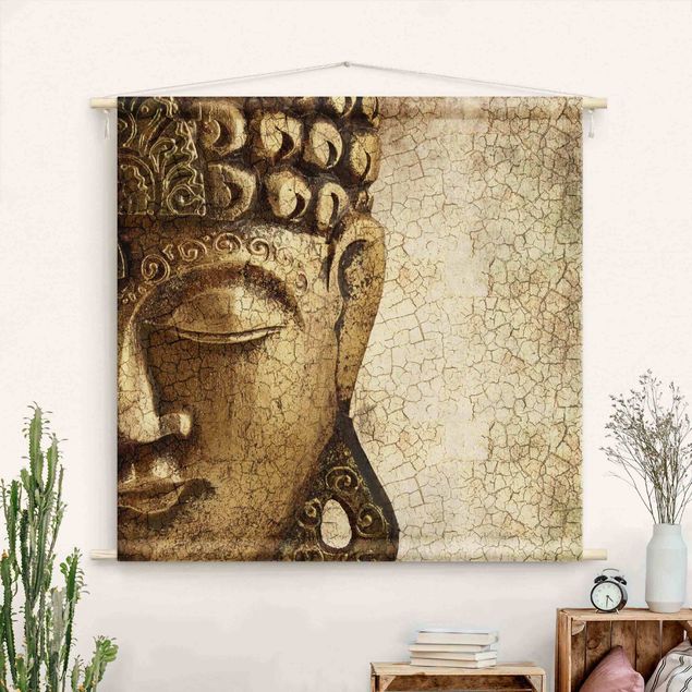 Mandala Wandteppich Vintage Buddha