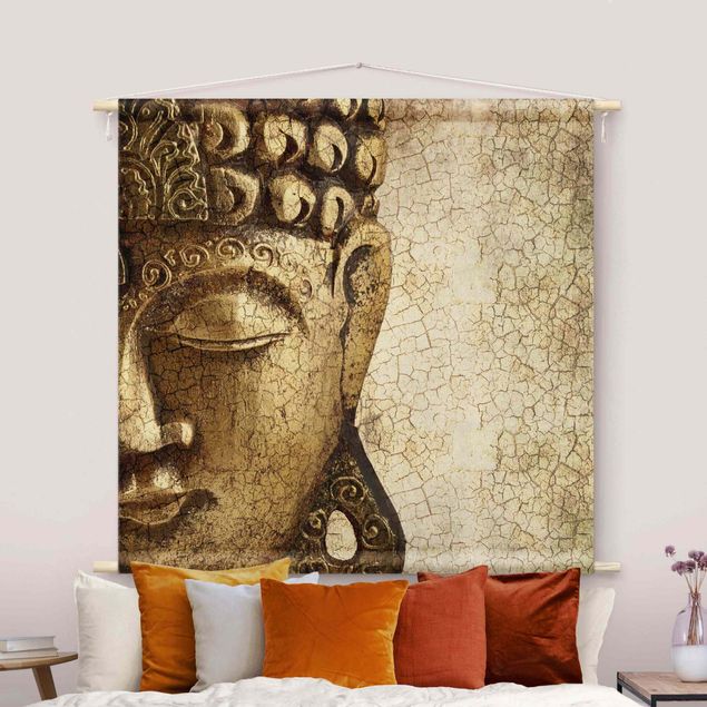 Wandbehang Stoff Vintage Buddha