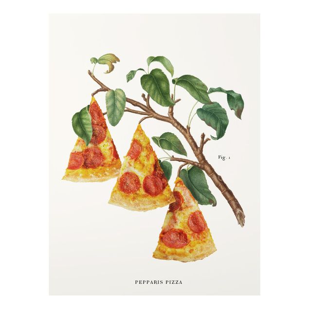 Bilder auf Glas Vintage Pflanze - Pizza