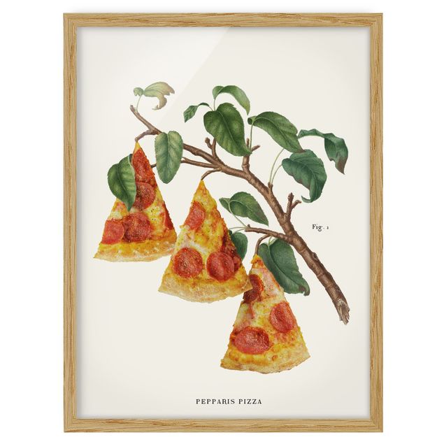 Wandbilder Vintage Pflanze - Pizza
