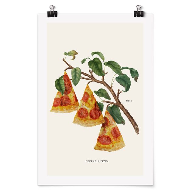 Jonas Loose Poster Vintage Pflanze - Pizza