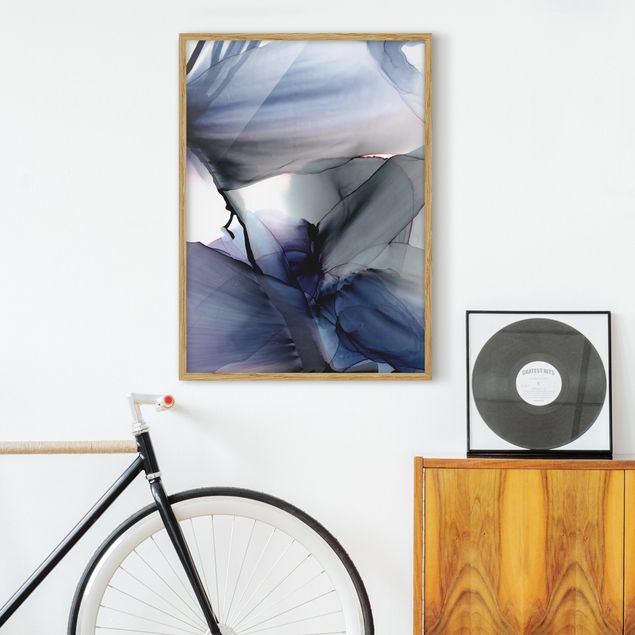 Moderne Bilder mit Rahmen Violett im Fluss