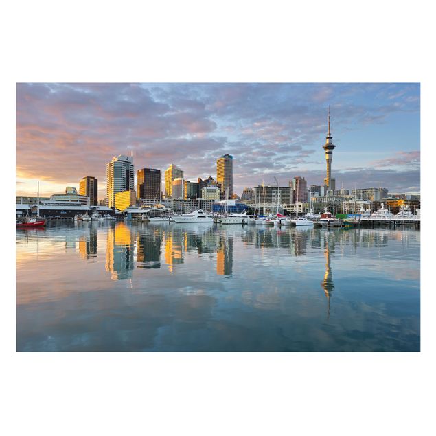 Fototapete Auckland Skyline Sonnenuntergang
