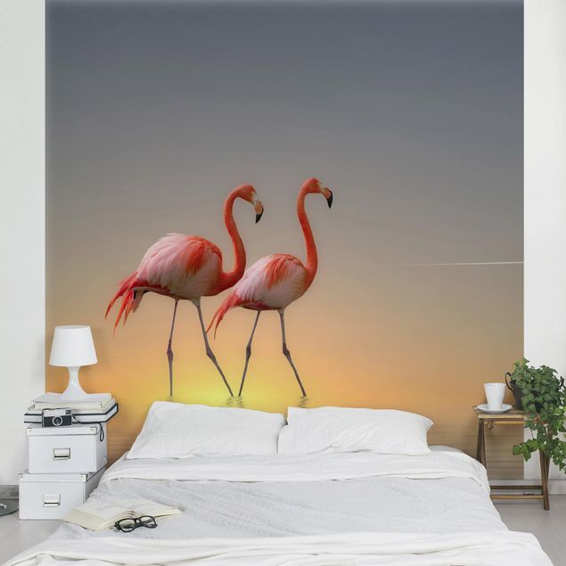 Fototapete Flamingo Love
