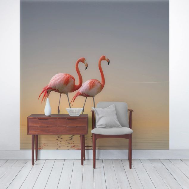 Fototapete Flamingo Love