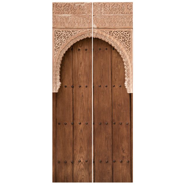 selbstklebende Tapete Holztor aus dem Alhambra Palast