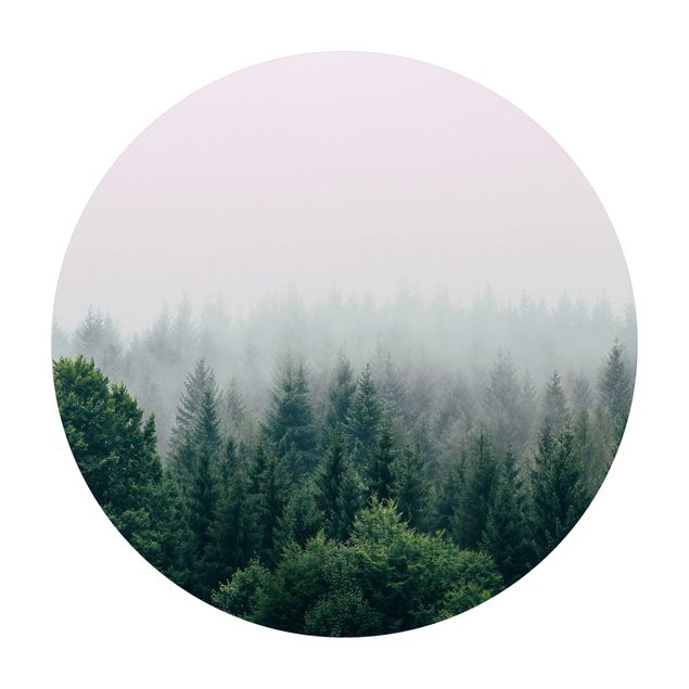 Vinyl-Teppich Wald im Nebel Dämmerung