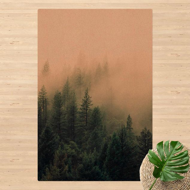 Moderne Teppiche Wald im Nebel Erwachen