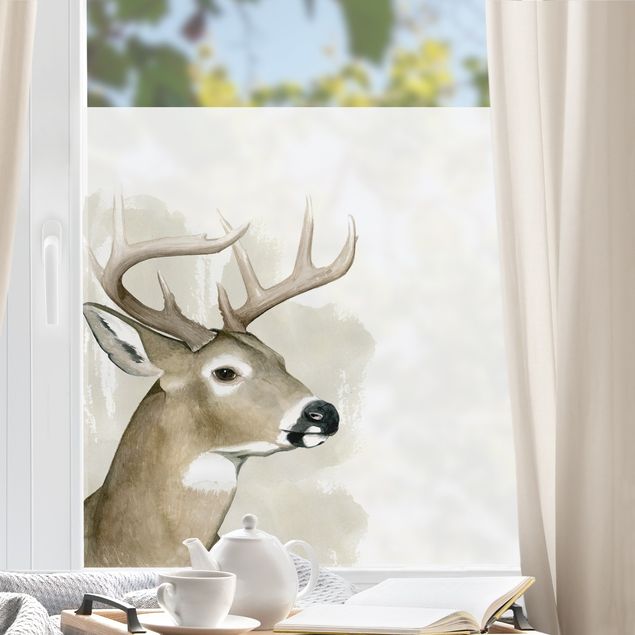 Fensterbilder Tiere Waldfreunde - Hirsch