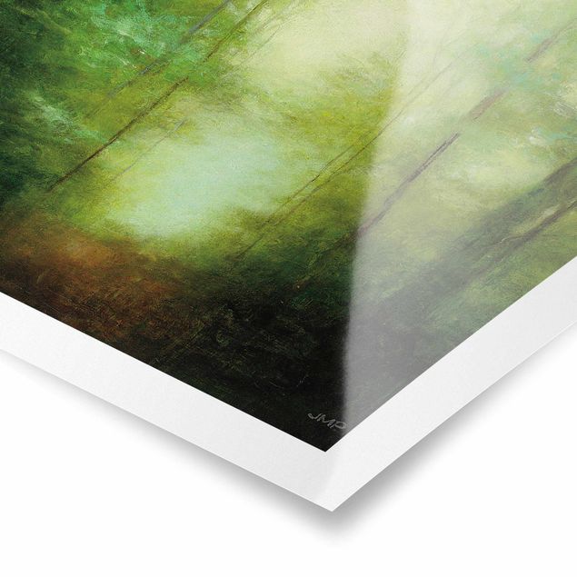 Poster - Waldspaziergang im Nebel - Hochformat 2:3