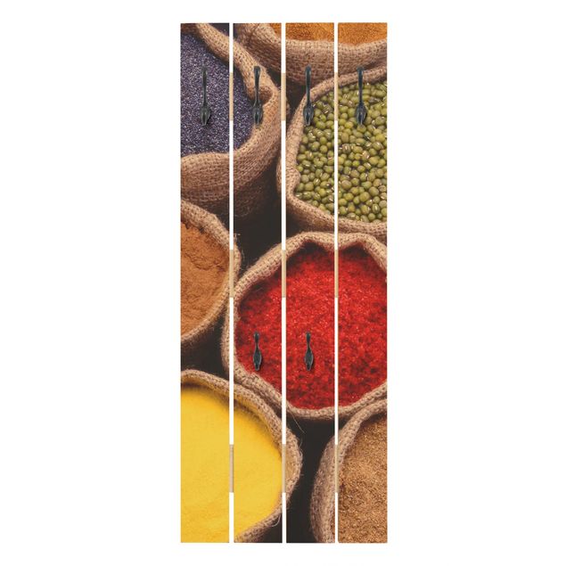 Wandgarderobe Holz - Colourful Spices