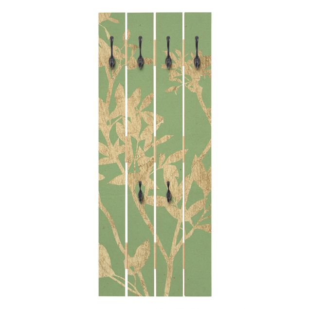 Garderobe mit Motiv Goldene Blätter auf Lind II