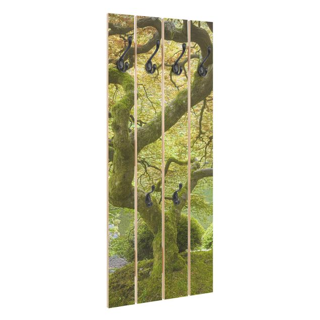 Wandgarderobe mit Motiv Grüner Japanischer Garten