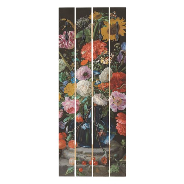 Wandgarderobe Holz - Jan Davidsz de Heem - Glasvase mit Blumen