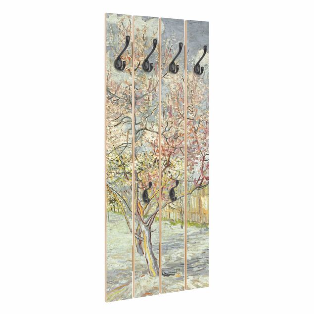 Wandgarderobe mit Motiv Vincent van Gogh - Blühende Pfirsichbäume