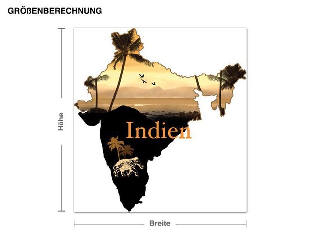 Wandsticker Indien