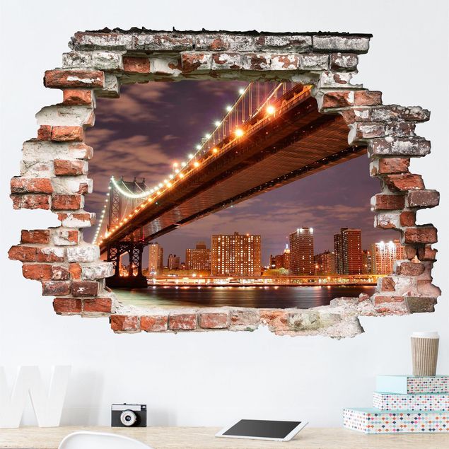 3D Wandtattoo - Manhattan Bridge - Quer 3:4