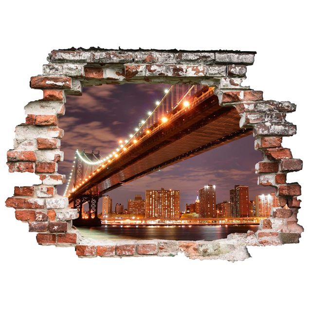 3D Wandtattoo - Manhattan Bridge - Quer 3:4