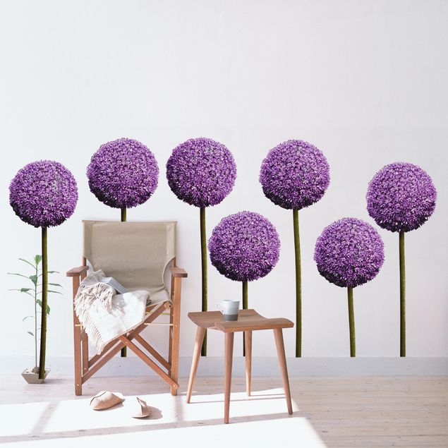Wandtattoo Pflanzen Allium Kugel-Blüten 7er Set