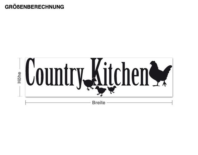 Wandtattoo Country Kitchen