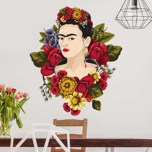 Wandtattoo - Frida Kahlo - Rosen
