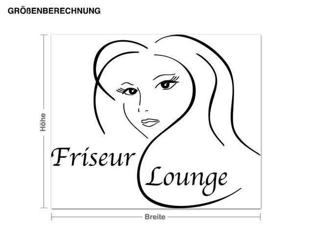 Wandtattoo Friseur Lounge