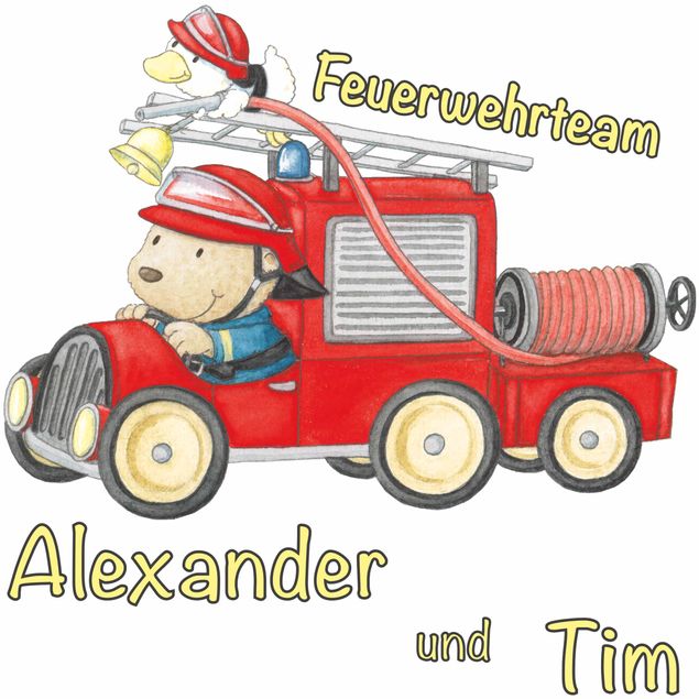 Wandsticker Feuerwehr Steinbeck - Feuerwehrteam